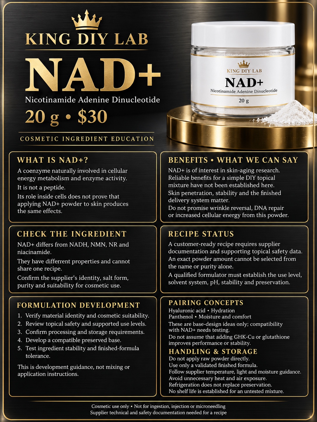 NAD+ product information